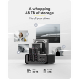 IcyBox IB-2925MS-CU31 priklopna in klonirna postaja za M.2 NVMe SSD & 2,5/3,5 SATA SSD/HDD