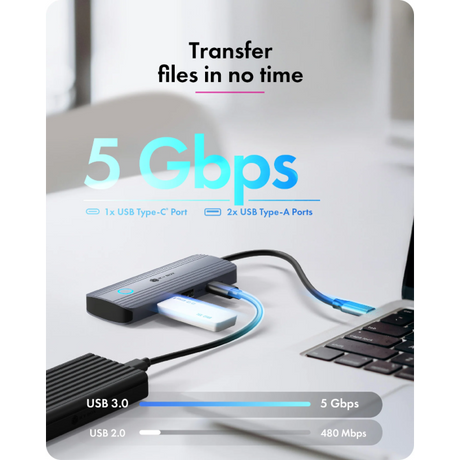 IcyBox IB-DK4081-SO Travel Docking USB-C priklopna postaja