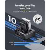 IcyBox IB-2925MS-CU31 priklopna in klonirna postaja za M.2 NVMe SSD & 2,5/3,5 SATA SSD/HDD