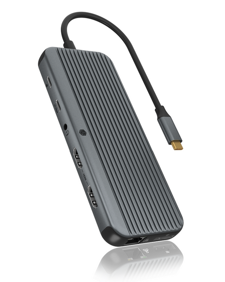 Icybox IB-DK4060-CPD priključna postaja s trojnim video izhodom
