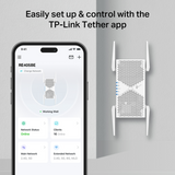 TP-LINK RE405BE BE6500 dvopasovni Wi-Fi 7 extender ojačevalnik signala