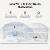 TP-LINK RE405BE BE6500 dvopasovni Wi-Fi 7 extender ojačevalnik signala