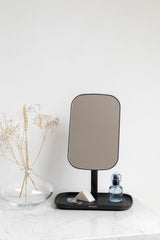 Brabantia ReNew ogledalo s posodico za odlaganje temno siva