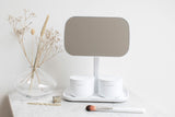 Brabantia ReNew ogledalo s posodico za odlaganje temno bela