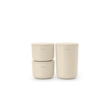 Brabantia set 3 lončkov za kopalnico bež