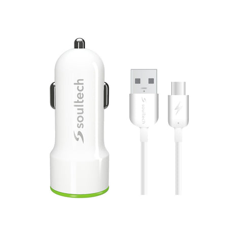 Soultech 3.1A Type-C Comfort 2 USB avtopolnilec + USB kabel - SC345B