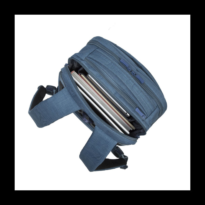 RivaCase turkizno-moder veliki nahrbtnik za prenosni računalnik 17.3 8365