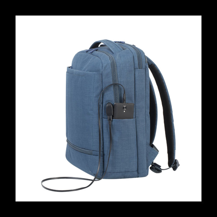 RivaCase turkizno-moder veliki nahrbtnik za prenosni računalnik 17.3 8365