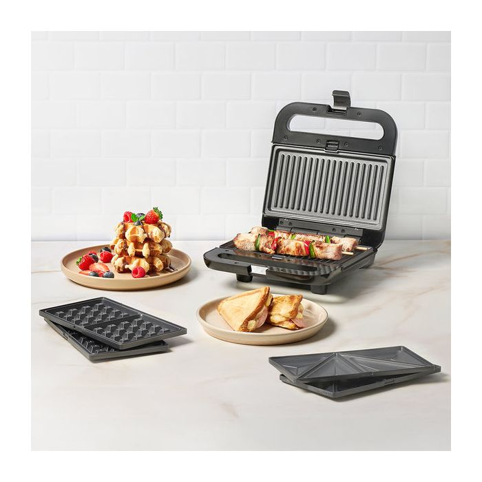 Ufesa Robson 3-v-1 opekač s snemljivimi ploščami – za sendviče, gofre in žar, 850 W