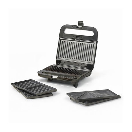 Ufesa Robson 3-v-1 opekač s snemljivimi ploščami – za sendviče, gofre in žar, 850 W