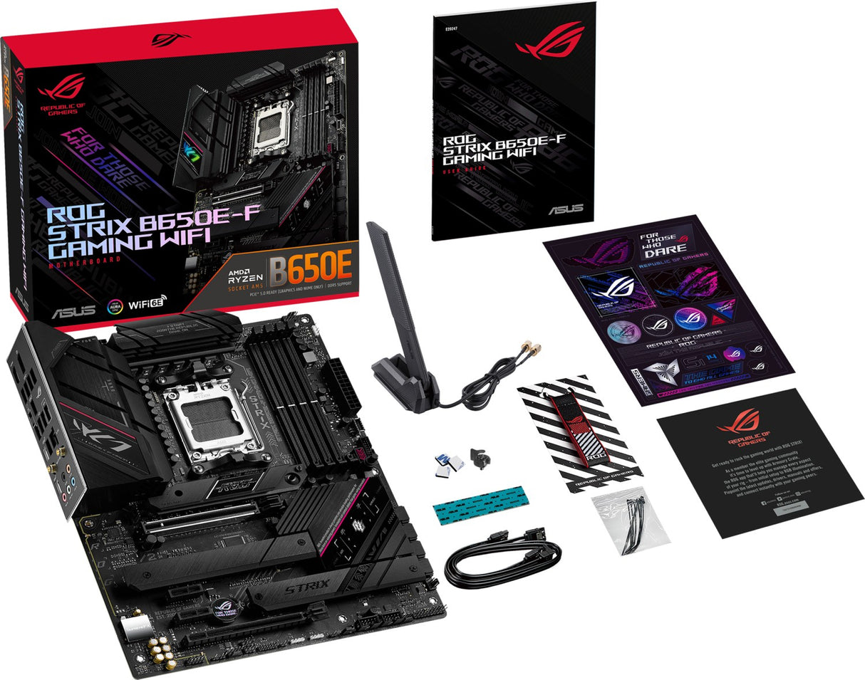 ASUS ROG STRIX B650E-F GAMING WIFI, DDR5, SATA3, USB3.2Gen2x2, DP, 2.5GbE, Wi-Fi 6E, AM5 ATX