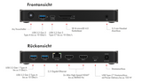 Icybox IB-DK2880-C41 priključna postaja USB4 Type-C z dvojnim video izhodom