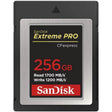 SanDisk Extreme PRO CFexpress Tip B, 256GB, 1700MB/s Branje, 1200MB/s Zapisovanje