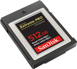 SanDisk Extreme PRO CFexpress tip B, 512GB, 1700MB/s Branje, 1400MB/s Pisanje