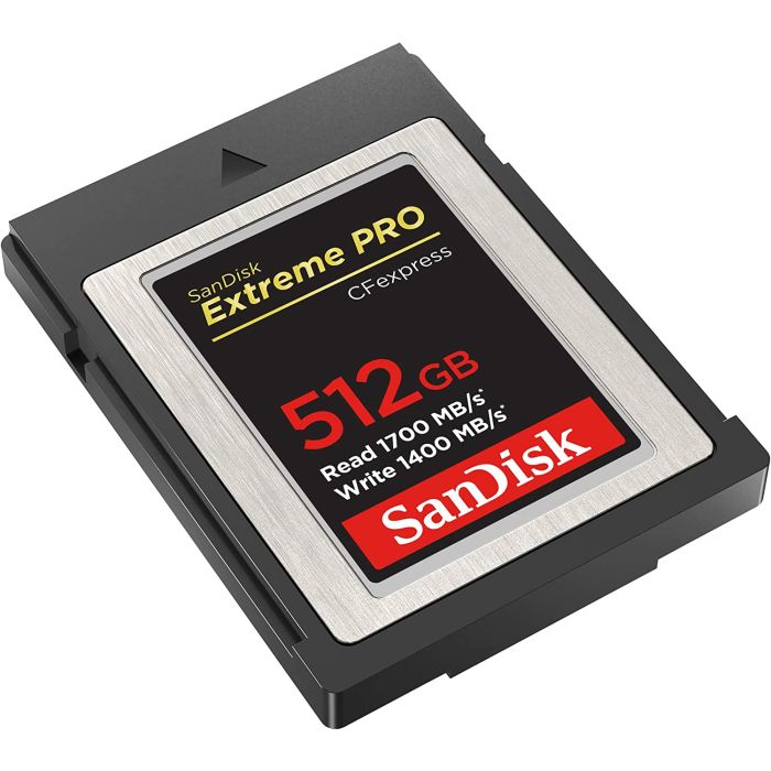 SanDisk Extreme PRO CFexpress tip B, 512GB, 1700MB/s Branje, 1400MB/s Pisanje