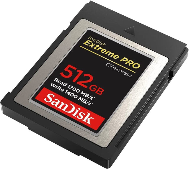 SanDisk Extreme PRO CFexpress tip B, 512GB, 1700MB/s Branje, 1400MB/s Pisanje