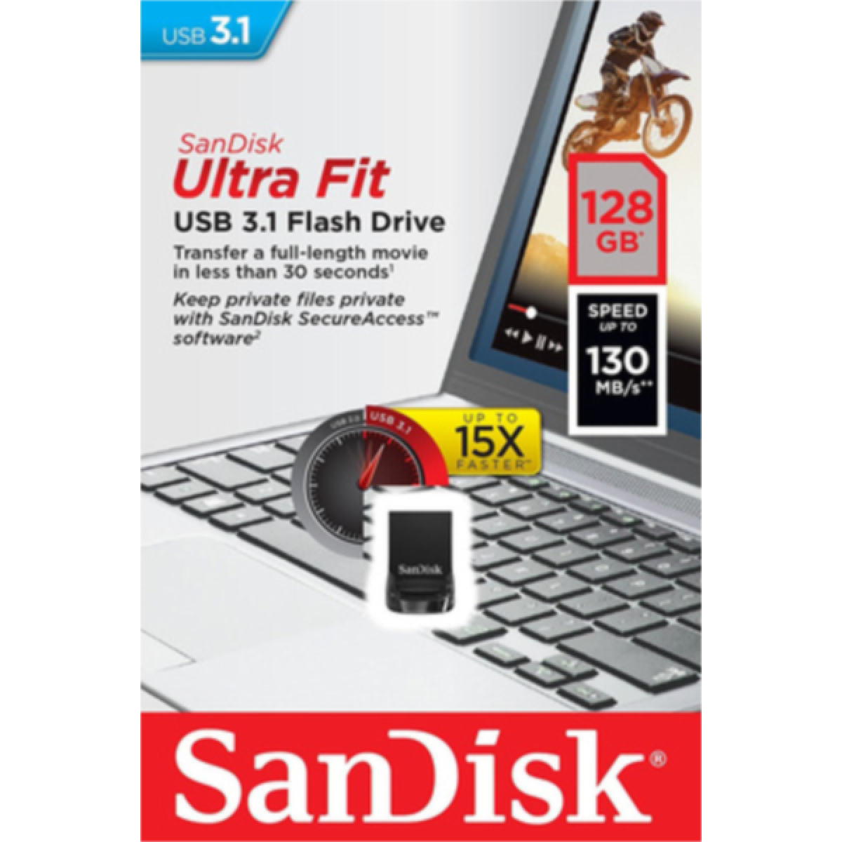 SanDisk Ultra Fit USB 128GB USB 3.1.