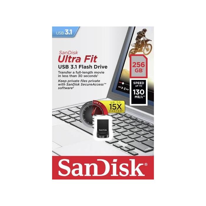 SanDisk 256GB Ultra Fit USB-A 3.2 Gen 1 USB ključ