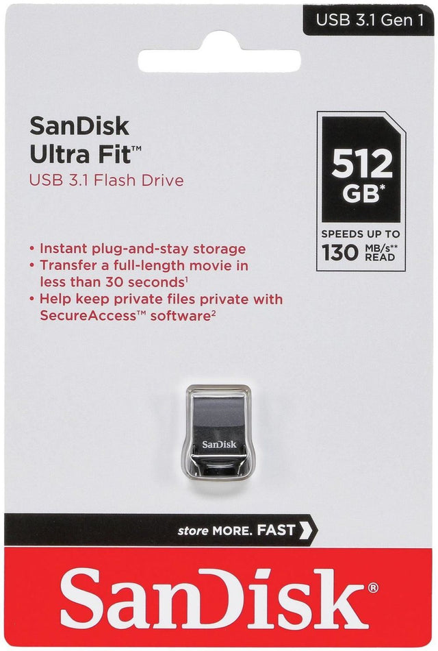 SanDisk Ultra Fit USB 512GB USB 3.1.