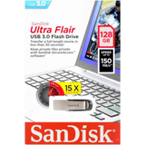 SanDisk 128GB Ultra Flair USB-A 3.0 USB ključ (črn)