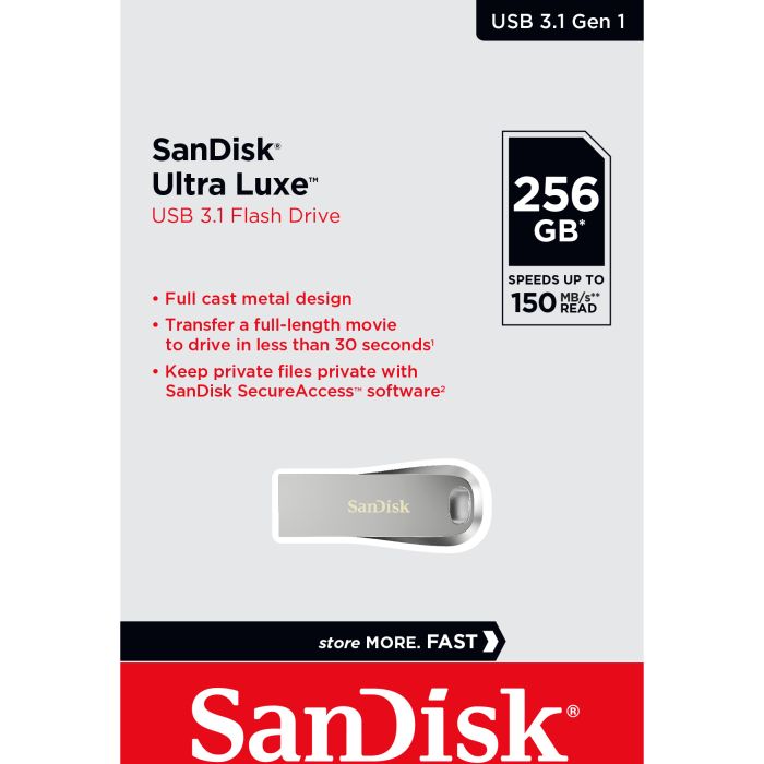 SanDisk 256GB Ultra Luxe USB-A 3.2 USB ključ