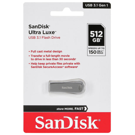 SanDisk 512GB Ultra Luxe USB 3.1