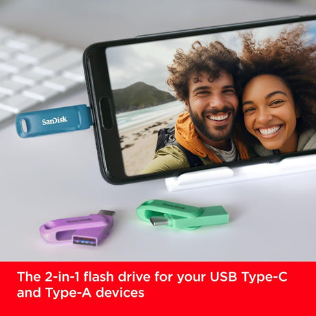 SanDisk USB 256GB Ultra Dual Drive Go USB Type-C 400MB/s sivka violičen