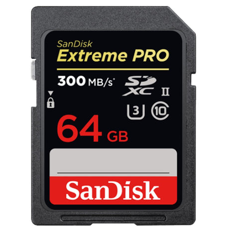 SanDisk Extreme PRO 64GB SDXC do 300MB/s, UHS-II, Class 10, U3, V90