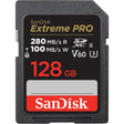 SanDisk Extreme PRO 128GB V60 UHS-II SD, 280/100MB/s,V60,C10,UHS-II