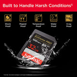 SanDisk Extreme 32GB SDHC spominska katica+ 1 leto RescuePRO Deluxe up to 100MB/s & 60MB/s Branje/Zapisovanje, UHS-I, Class 10, U3, V30