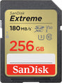 SanDisk Extreme 256GB SDXC Memory Card + 1 year RescuePRO Deluxe up to 180MB/s & 130MB/s Read/Write speeds, UHS-I, Class 10, U3, V30