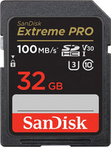 SanDisk Extreme PRO 32GB SDHC+ 2 leti RescuePRO Deluxe do 100MB/s branje, 90MB/s zapisovanje UHS-I, Class 10, U3, V30