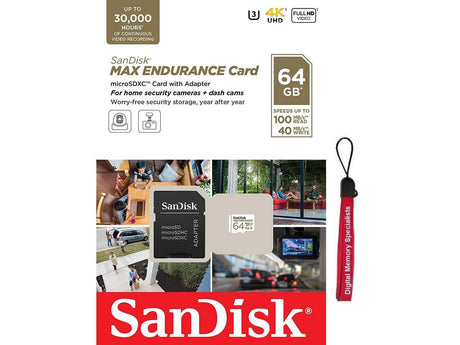 SanDisk MAX ENDURANCE microSDXC 64GB + SD Adapter