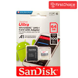 SanDisk 64GB Ultra microSDXC + SD Adapter 100MB/s Class 10 UHS-I