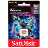 SanDisk Extreme microSDXC card for Mobile Gaming 64GB do 170MB/s & 80MB/s A2 C10 V30 UHS-I U3