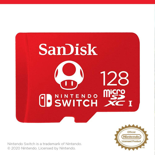 SanDisk microSDXC card for Nintendo Switch 128GB, up to 100MB/s Read, 60MB/s Write, U3, C10, A1, UHS-1