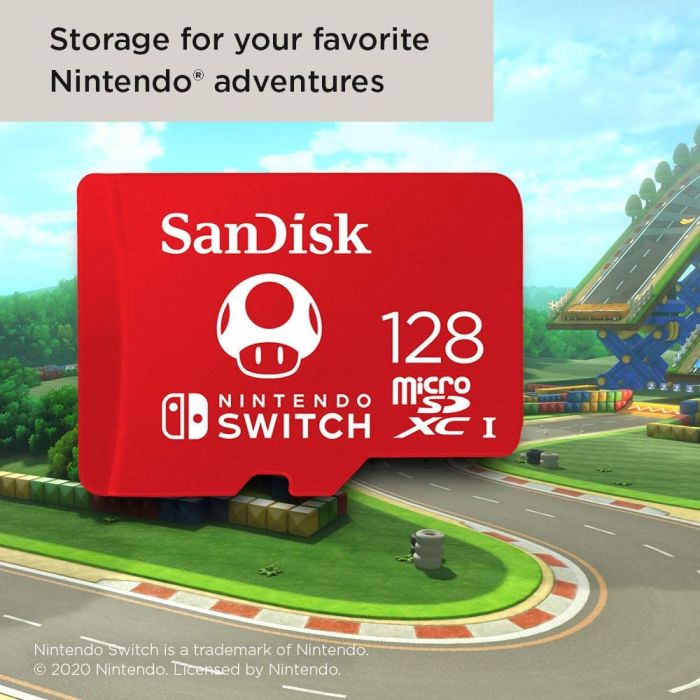 SanDisk microSDXC card for Nintendo Switch 128GB, up to 100MB/s Read, 60MB/s Write, U3, C10, A1, UHS