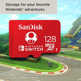 SanDisk microSDXC card for Nintendo Switch 128GB, up to 100MB/s Read, 60MB/s Write, U3, C10, A1, UHS