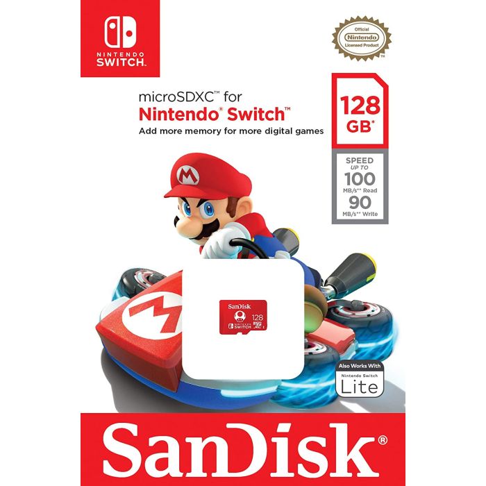 SanDisk microSDXC card for Nintendo Switch 128GB, up to 100MB/s Read, 60MB/s Write, U3, C10, A1, UHS