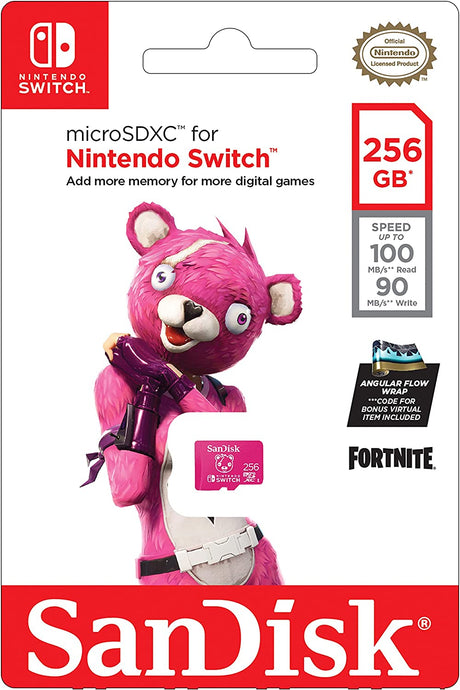 SanDisk Nintendo MicroSD UHS I Card - Fortnite Edition, Cuddle Team, 256GB