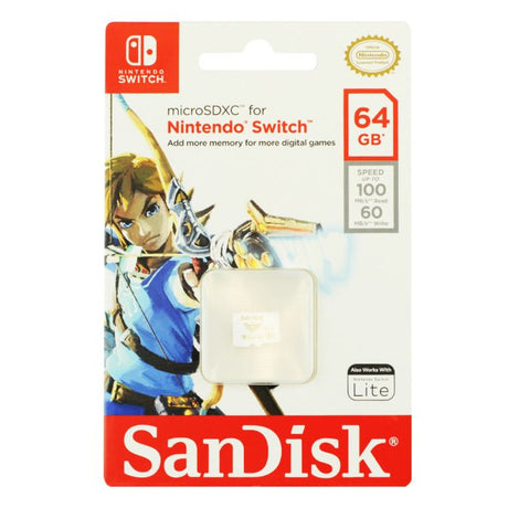 SanDisk microSDXC za Nintendo Switch 64GB, do 100MB/s branje, 60MB/s pisanje, U3, C10, A1, UHS-1