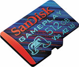 SanDisk GamePlay microSDXC UHS-I Card, 512GB Gaming microSDXC, 190MB/s, 130MB/s W, UHS-I, V30, U3, C10, RPD1,