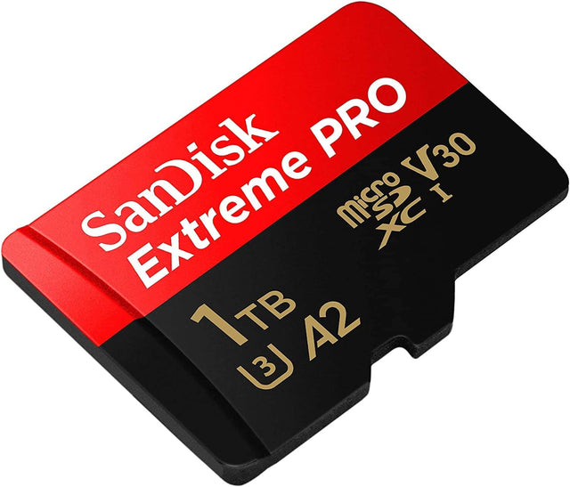 SanDisk Extreme PRO microSDXC 1TB + SD Adapter + 2 leti RescuePRO Deluxe 200MB/s branje/ 140MB/s zapisovanje A2 C10 V30 UHS-I U3