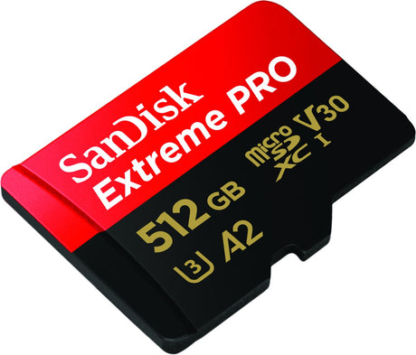 SanDisk Extreme PRO microSDXC 512GB + SD Adapter do 200MB/s & 140MB/sA2 C10 V30 UHS-I U3