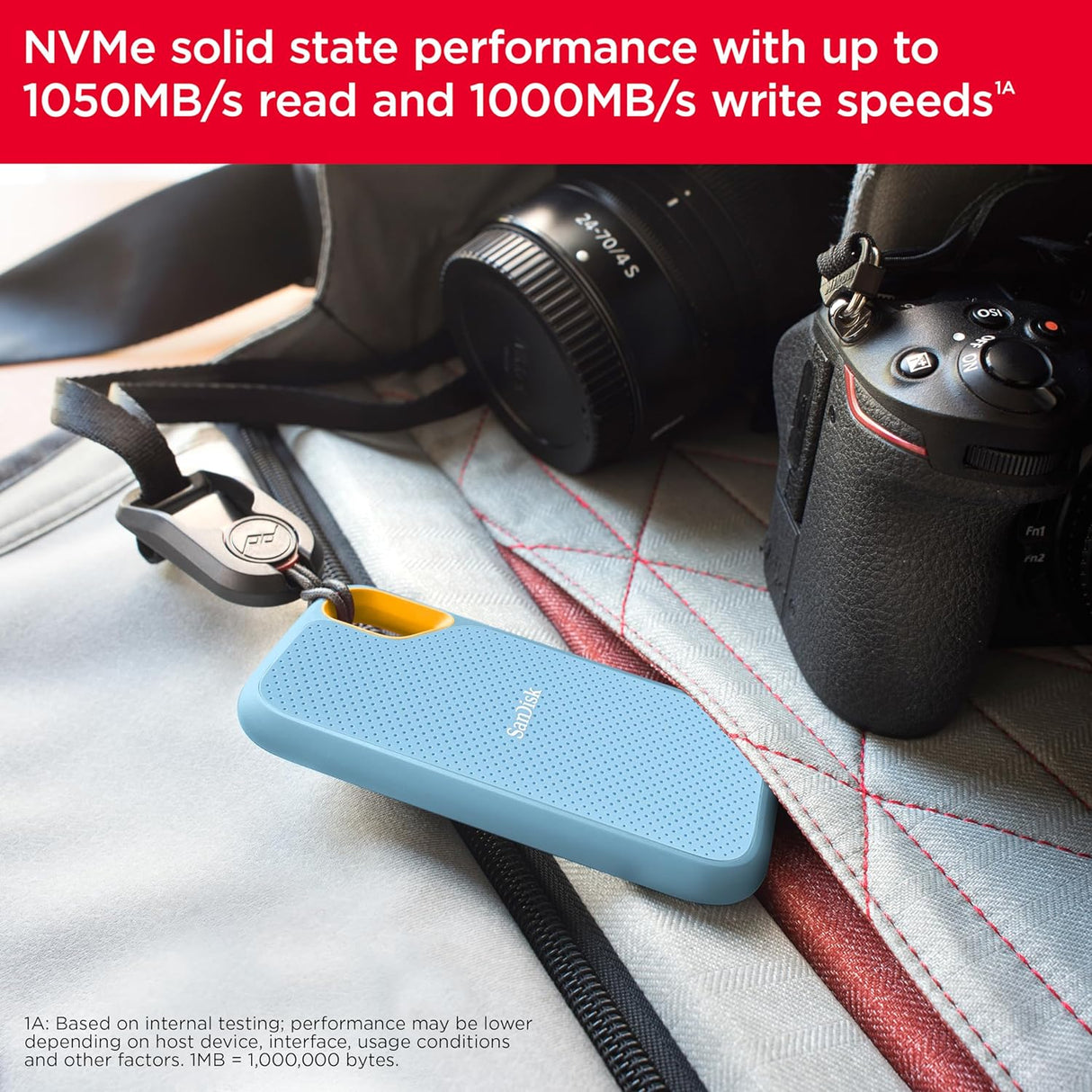 SanDisk Extreme 2TB Portable SSD 1050/1000 MB/s USB 3.2 Gen 2- modra