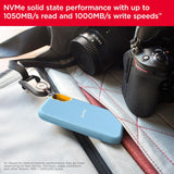 SanDisk Extreme 2TB Portable SSD 1050/1000 MB/s USB 3.2 Gen 2- modra