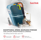 SanDisk Extreme 2TB Portable SSD 1050/1000 MB/s USB 3.2 Gen 2- modra