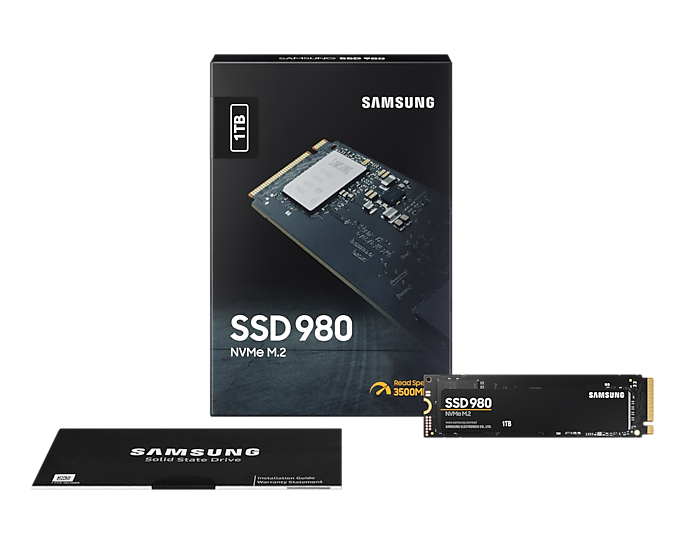 Samsung 1TB 980 SSD NVMe M.2 disk