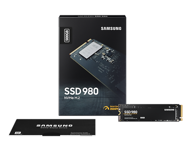 Samsung 500GB 980 SSD NVMe M.2 disk