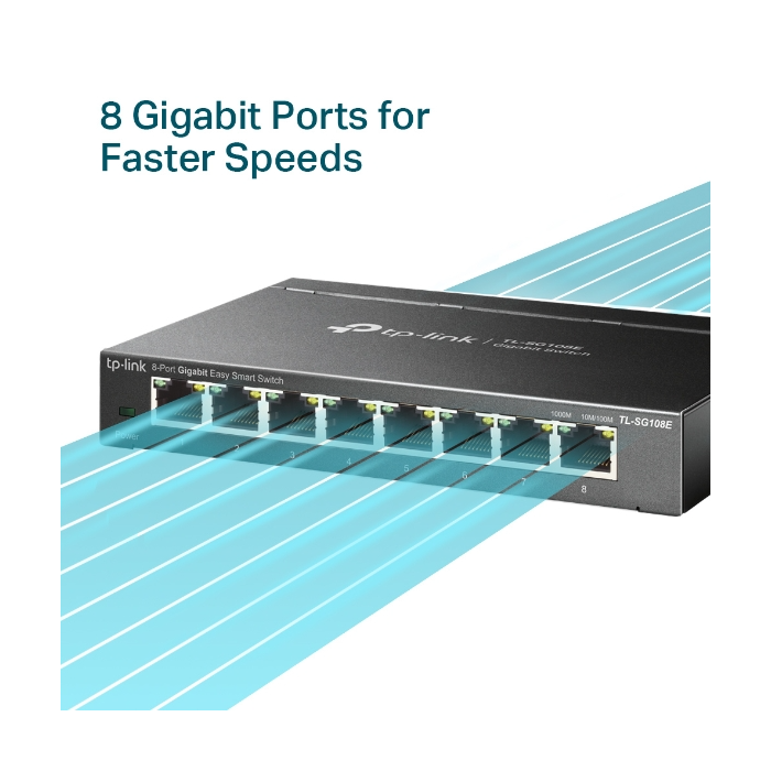 TP-LINK TL-SG108E 8-port Gigabit Easy Smart switch
